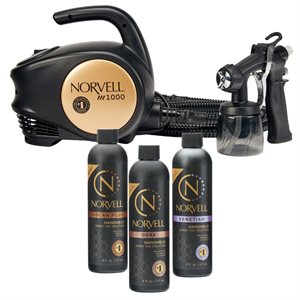 Norvell M1000 HVLP Handheld Spray Tan System with M-Gun and Solution Kit (3 Free 8oz solutions)