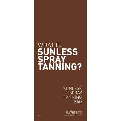 Sunless Spray Tanning FAQ Brochure