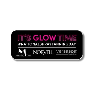 Stickers It's Glow Time 2024 National Spray Tanning Day, Pack of 50